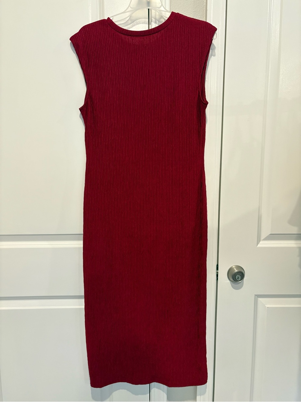 SUMMER SALE
Sleeveless Ribbed Midi Dress with Side Slit - Picture 2 of 3